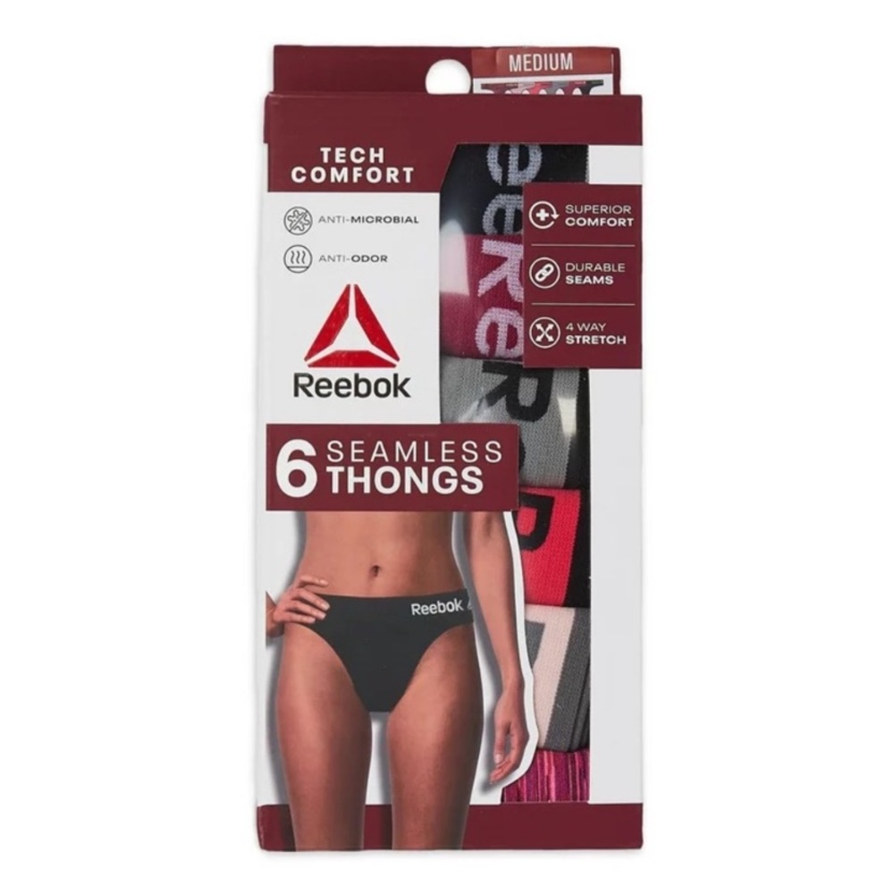 NEW!! Reebok 5 Pack of Thongs